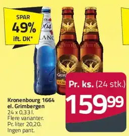 Fleggaard Kronenbourg 1664 / Grimbergen tilbud
