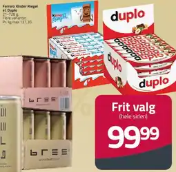 Fleggaard Ferrero Kinder Riegel / Duplo tilbud