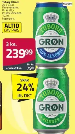 Fleggaard Tuborg Grøn (alkoholfri) tilbud