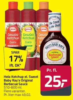 Fleggaard Hela Ketchup / Sweet Baby Ray's Barbecue Sauce tilbud