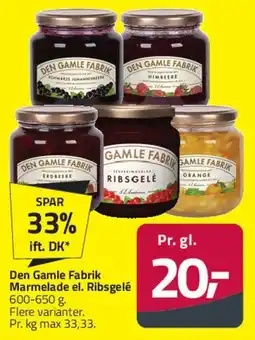 Fleggaard Den Gamle Fabrik Marmelade / Ribsgele tilbud