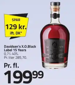 Fleggaard Davidson's X.O. Black Label 15 Years tilbud