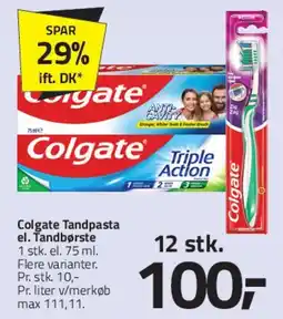 Fleggaard Colgate Tandpasta / Tandbørste - multipak tilbud