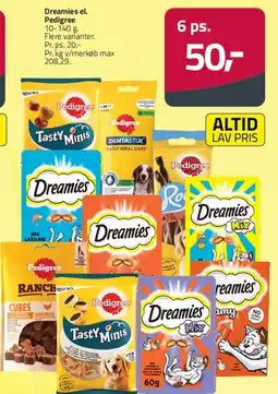 Fleggaard Dreamies & Pedigree snacks tilbud