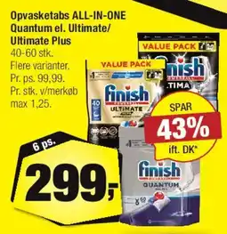 Calle Opvasketabs ALL‑IN‑ONE / Finish value pack tilbud