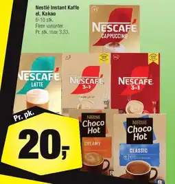 Calle Nestlé / Nescafé instant kaffe og kakao tilbud