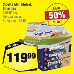 Calle Cloetta Mini/Muh / Smarties tilbud