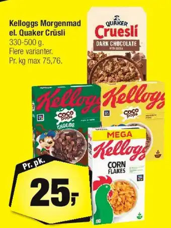 Calle Kellogg's / Quaker morgenmad tilbud