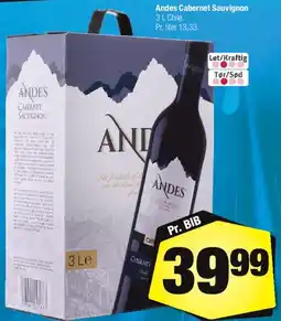 Calle Andes Cabernet Sauvignon (3 L) tilbud