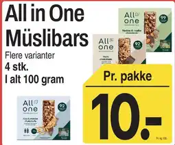 ABC Lavpris All in One Müslibars tilbud