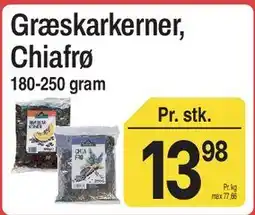 ABC Lavpris Græskarkerner / Chiafrø tilbud