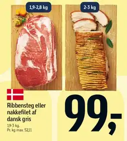 Føtex Ribbensteg eller nakkefilet af dansk gris tilbud