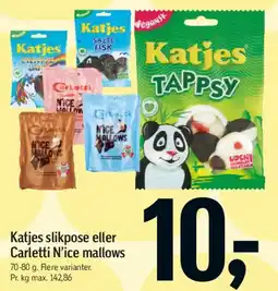 Føtex Katjes slikpose eller Carletti N'ice mallows tilbud