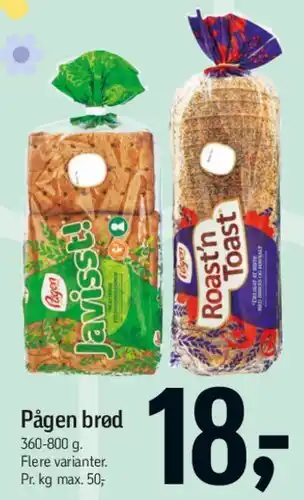 Føtex Pågen brød tilbud