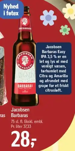 Føtex Jacobsen Barbaras (Barbaras Easy IPA) tilbud