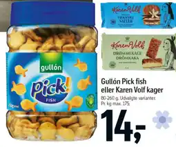 Føtex Gullón Pick fish eller Karen Volf kager tilbud