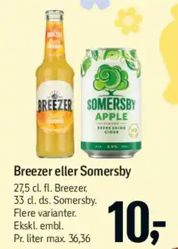 Føtex Breezer eller Somersby tilbud