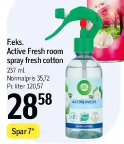 Føtex Active Fresh room spray (Fresh Cotton) tilbud