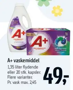 Føtex A+ vaskemiddel tilbud