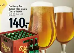 Føtex Carlsberg, Grøn Tuborg eller Tuborg Classic flasker tilbud