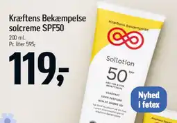 Føtex Kræftens Bekæmpelse solcreme SPF50 tilbud