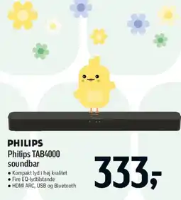 Føtex Philips TAB4000 soundbar tilbud