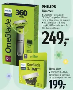 Føtex Philips OneBlade Trimmer (Face & Body) tilbud