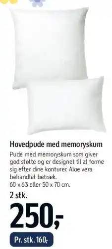Føtex Hovedpude med memoryskum tilbud