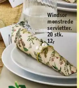 Føtex Windsor mønstrede servietter tilbud