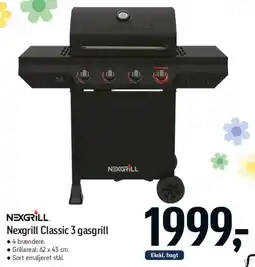 Føtex Nexgrill Classic 3 gasgrill tilbud