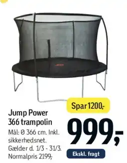 Føtex Jump Power 366 trampolin tilbud