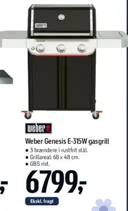 Føtex Weber Genesis E-315W gasgrill tilbud