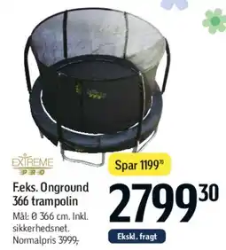 Føtex F.eks. Onground 366 trampolin tilbud