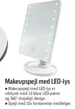 Føtex Makeupspejl med LED‑lys tilbud
