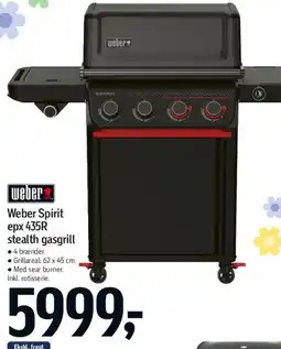 Føtex Weber Spirit epx 435R stealth gasgrill tilbud