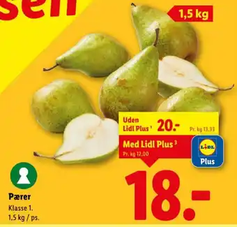 Lidl Pærer tilbud