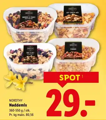 Lidl NORDTHY Nøddemix tilbud