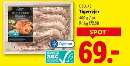 Lidl DELUXE Tigerrejer tilbud