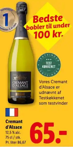 Lidl Cremant d'Alsace tilbud