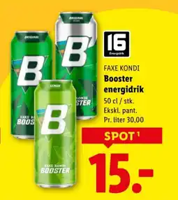 Lidl FAXE KONDI Booster energidrik tilbud