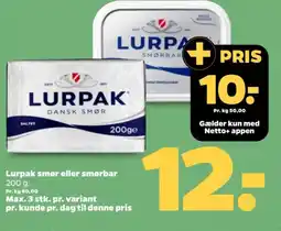 Netto Lurpak smør eller smørbar tilbud