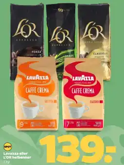Netto Lavazza eller L'OR helbønner tilbud