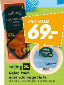 Bilka Rejer, kold- eller varmrøget laks tilbud