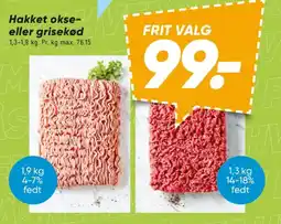 Bilka Hakket okse- eller grisekød tilbud