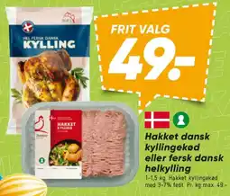 Bilka Hakket dansk kyllingekød eller fersk dansk helkylling tilbud