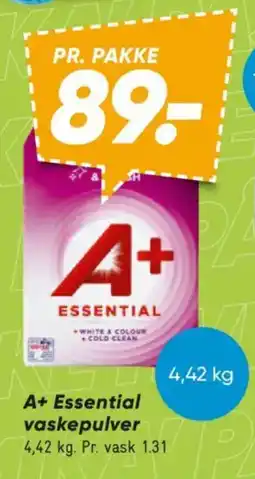 Bilka A+ Essential vaskepulver tilbud