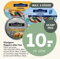 SPAR Glyngøre Kippers eller Tun tilbud
