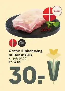 SPAR Gestus Ribbenssteg af Dansk Gris tilbud