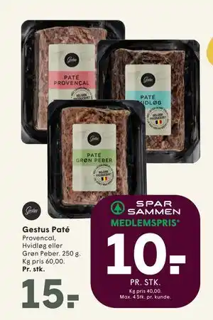 SPAR Gestus Paté tilbud