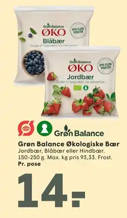 SPAR Grøn Balance Økologiske Bær tilbud